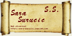Sara Suručić vizit kartica